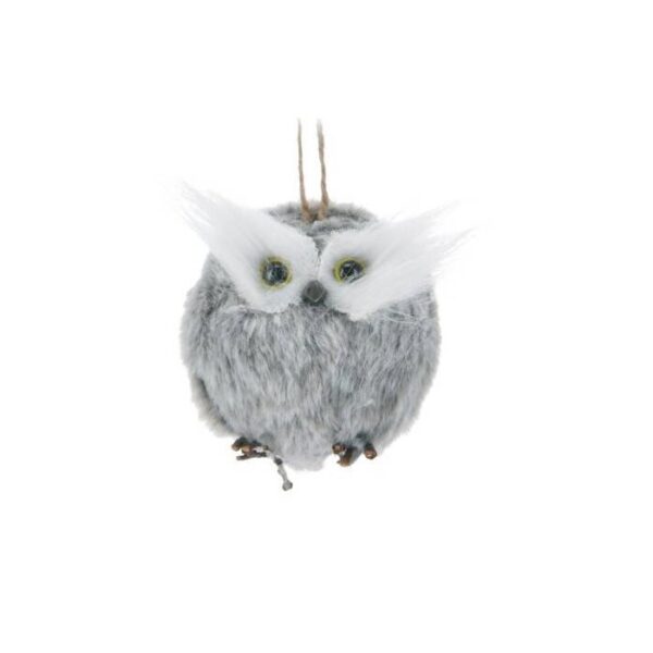 Kuuseehe öökull valge/hall 5,8x5,8x h6,5cm värvivalik 1tk