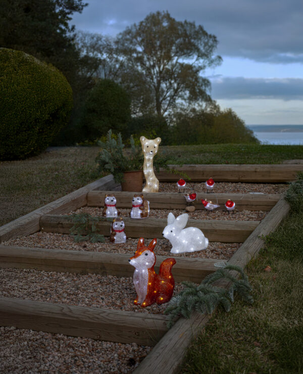 Dekoratsioon linnud valge 5tk 130x10x7cm 40LED IP44