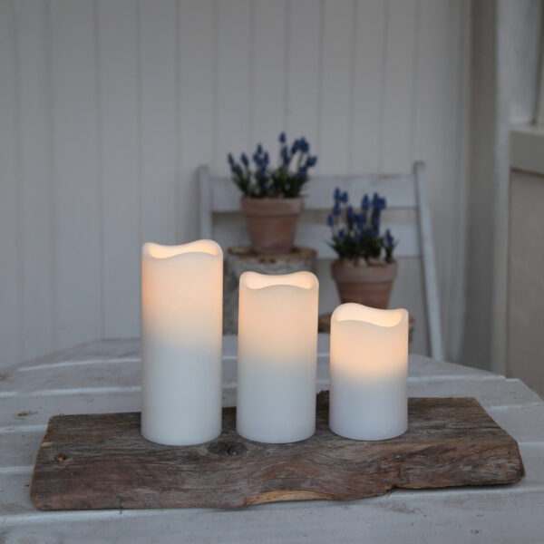 LED küünalde komplekt Paul valge 3tk/pk IP44