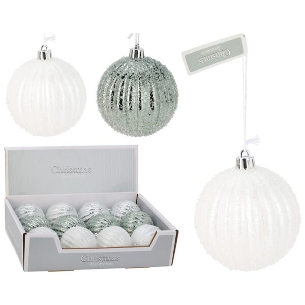 Jõulukuul lumine Ø8cm värvivalik 1tk