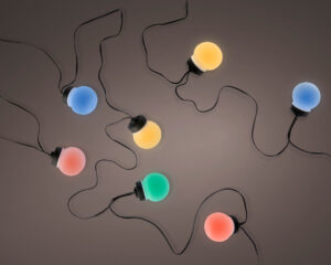 Valguskett peotuled värviline 9,5m 20LED IP44