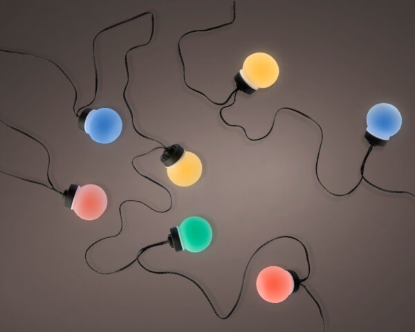 Valguskett peotuled värviline 9,5m 20LED IP44