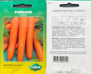 Porgand ‘Nantes’ graanulid 200s