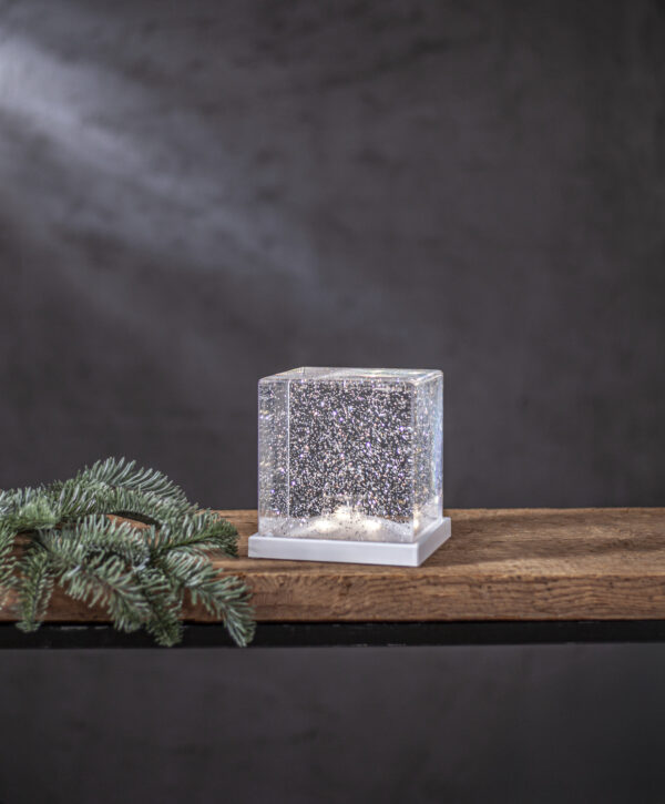 Dekoratsioon jääkuubik Frost soe valge 14x14x h14,5cm 3LED