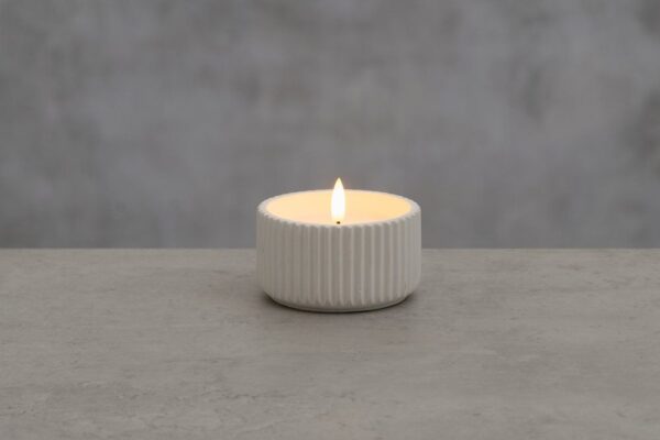 LED teeküünal triibud soe valge Ø10x h5,5cm