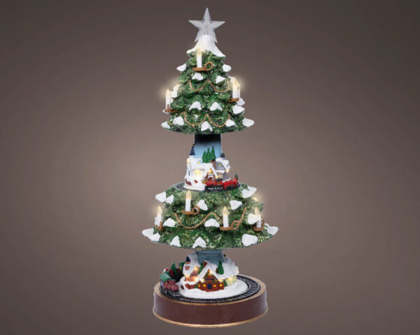 Dekoratsioon rong kuusel soe valge 35LED Ø24,5x h49cm