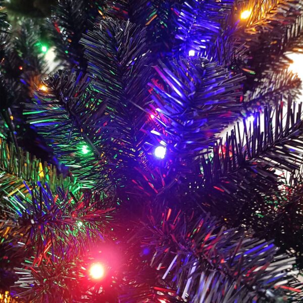 Kunstkuusk Lars must Led tuledega 210cm