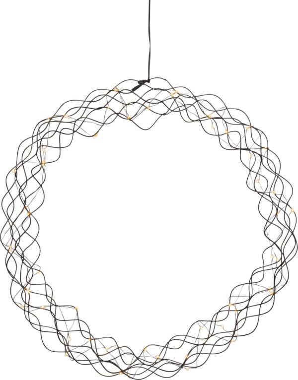 Pärg Curly must 50LED Ø45cm