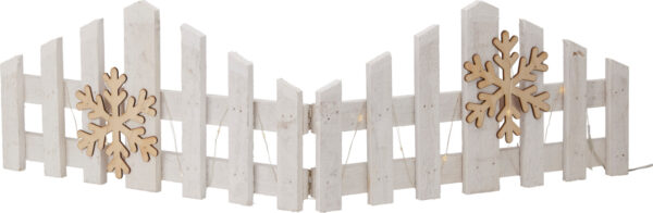 Aed lumehelvestega valge 15LED patareidega 76x2x20cm