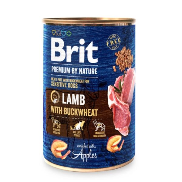 Märgtoit koerale Brit Premium Lamb with Buckwheat 400g