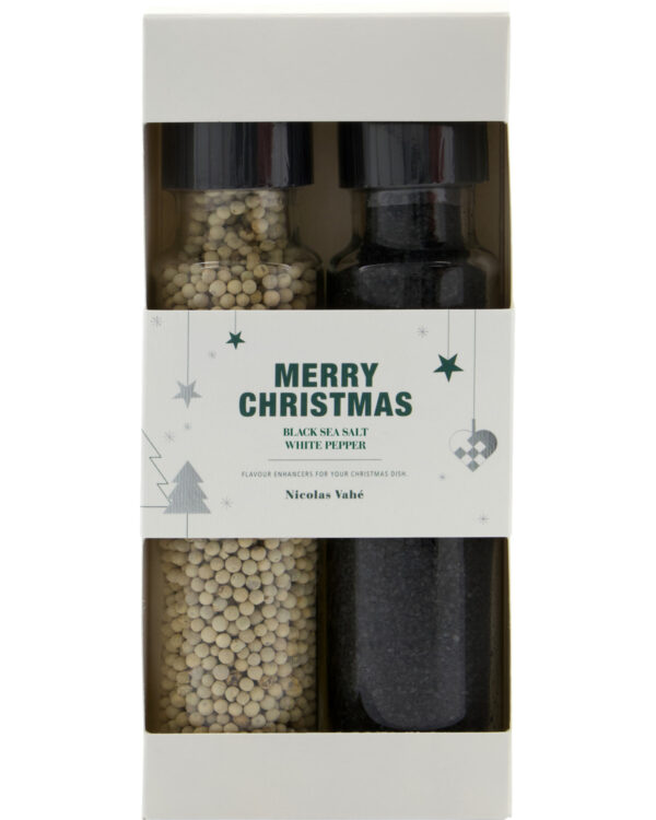 Kinkekomplekt must meresool ja valge pipar 320g