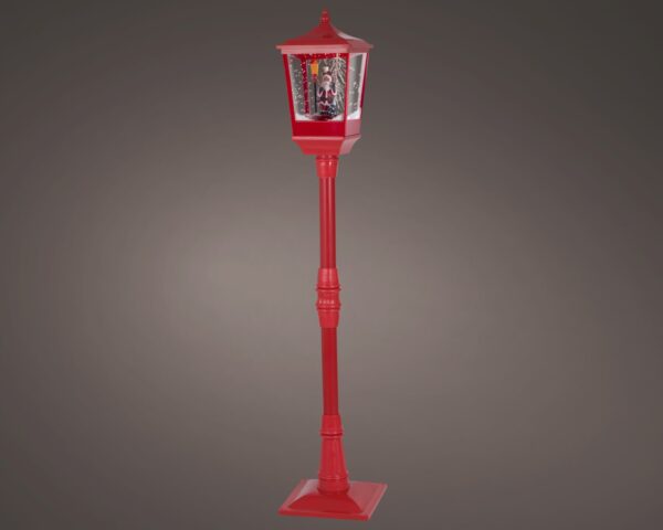Led latern jõuluvanaga soe valge, punane 10LED 26x26x h135cm