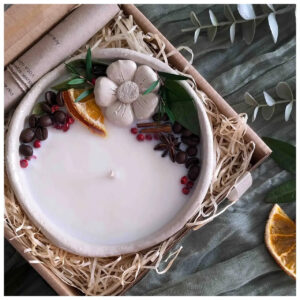 Käsitööküünal karbis Jõuluootus 20h