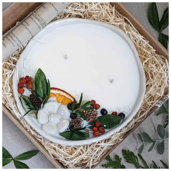 Käsitööküünal Lumelill karbis 24h