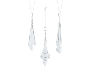 Kuuseehe kristall tilk mix d3x h12,5cm, läbipaistev