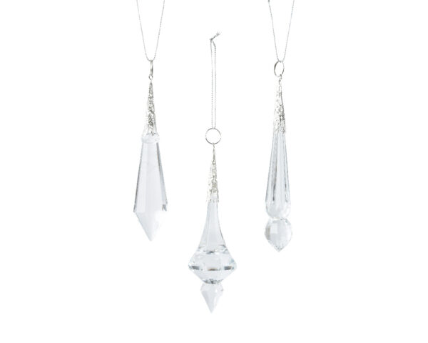 Kuuseehe kristall tilk mix d3x h12,5cm, läbipaistev