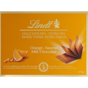 Lindt Swiss Thins apelsini piimašokolaadi lehed 125g