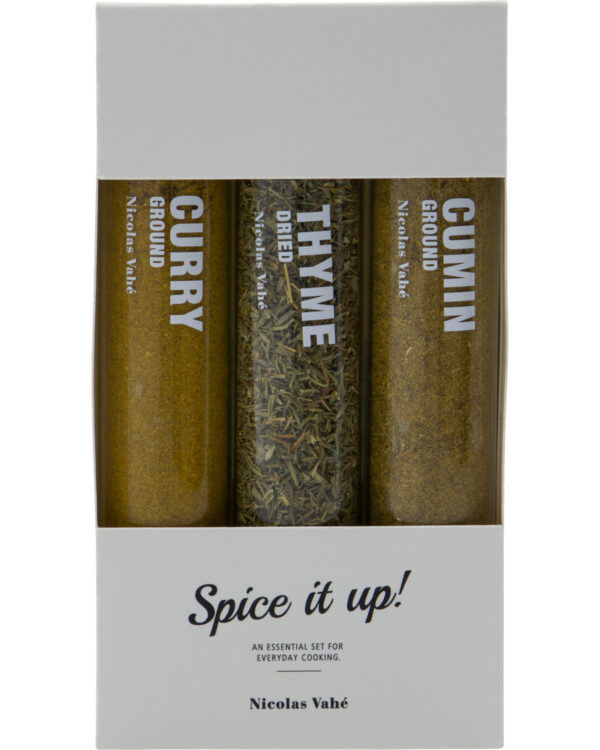 Kinkekomplekt maitseainetest karri, tüümian, köömned 43g