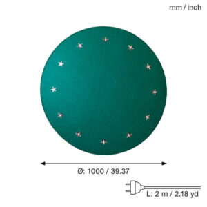 Kuuse alusvaip Granne 12LED soe valge Ø100cm