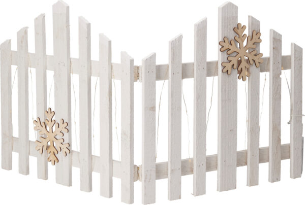 Aed lumehelvestega valge 30LED patareidega 76x2x38cm