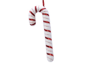 Kuuseehe Candy cane valge,punane Ø4x h34cm