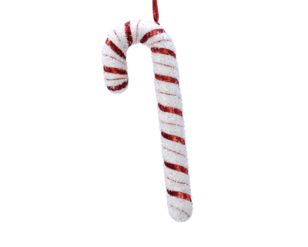Kuuseehe Candy cane valge,punane Ø4x h34cm