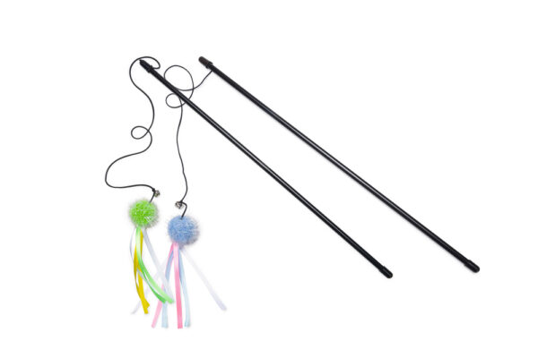 Mänguasi kassile õng palli ja lindiga 47cm värvivalik 1tk