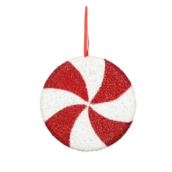 Kuuseehe valged ja punased triibud 23x23x h3cm