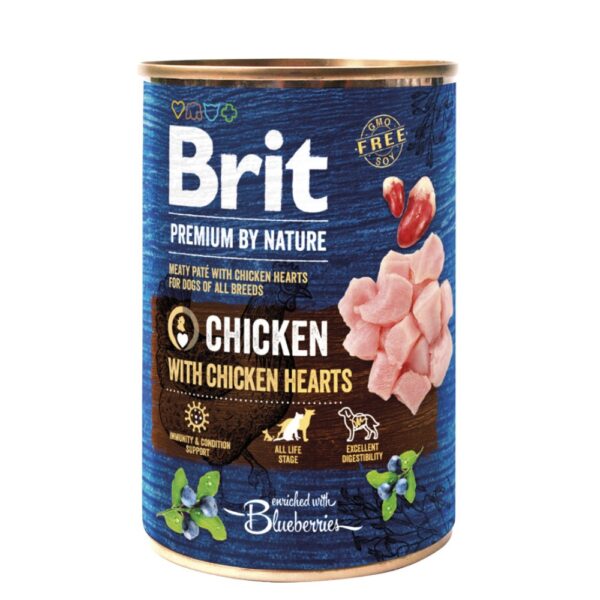 Märgtoit koerale Brit Premium Chicken with Hearts 400g
