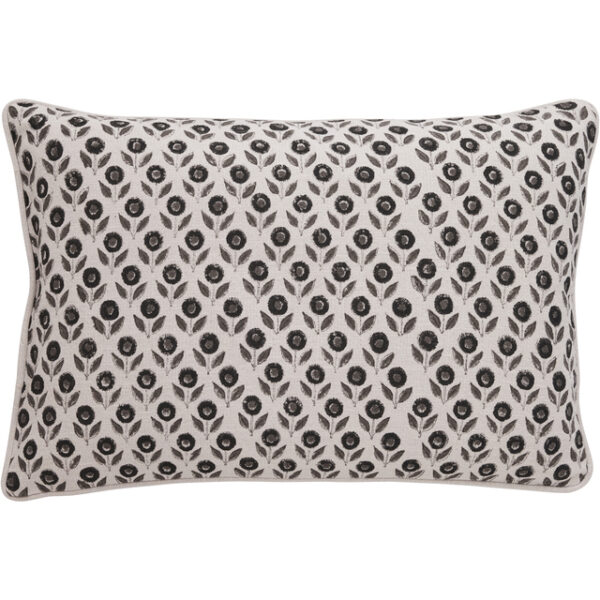 Dekoratiivpadi Efilia lilled valge 60x40cm