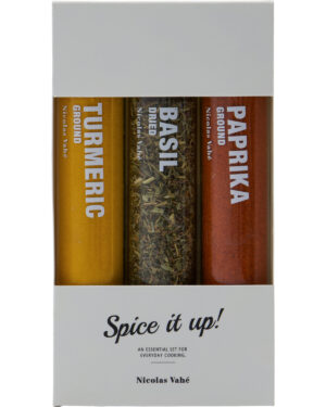 Kinkekomplekt maitseainetest basiilik, kurkum ja paprika-tsilli 11g