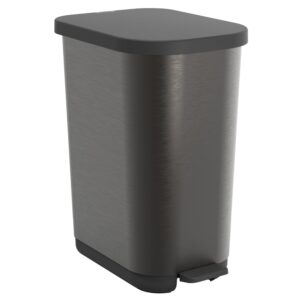 Prügikast pedaaliga Ribo 35L grafiit 40×28,5x h51,3cm