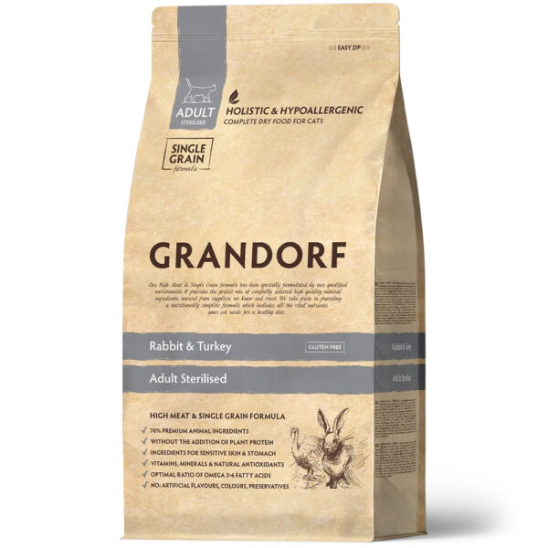 Grandorf kuivtoit steriliseeritud kassile jänese ja kalkuniga 8kg