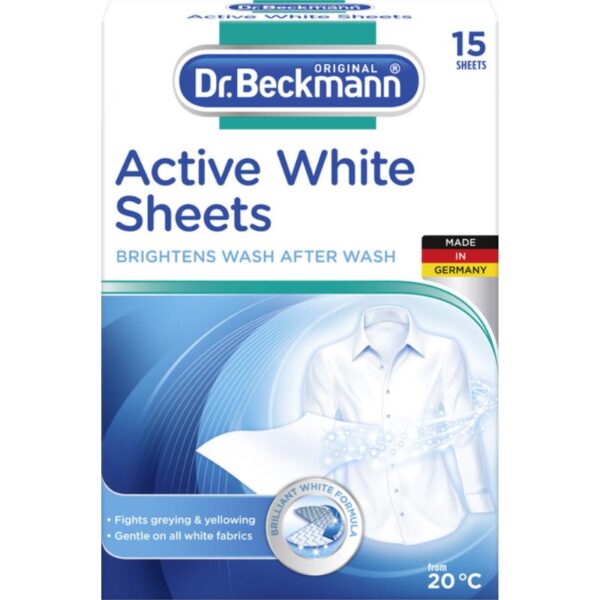 Valgenduslapid masinpesuks Active White 15 tk