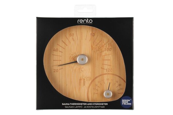 Rento saunatermomeeter ja hügromeeter bambusest