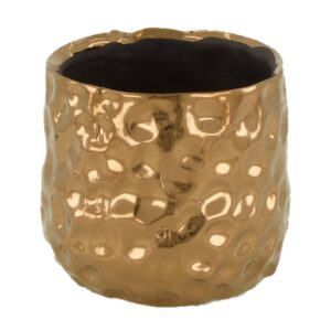 Lillepott reljeefne läikega Ø10,5x h9cm pruun