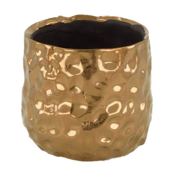 Lillepott reljeefne läikega Ø10,5x h9cm pruun