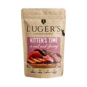 Lugers märgtoit kassipojale vasikaliha ja krevettidega 85g