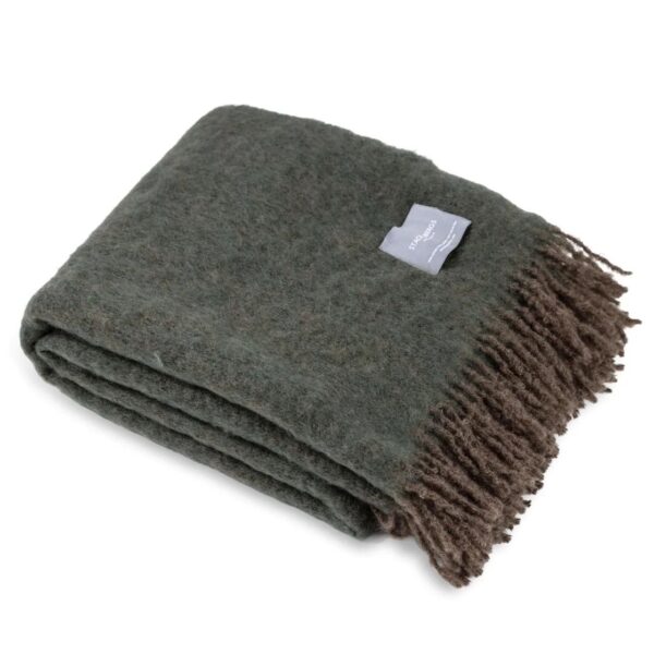 Mohäärpleed Umbra & Moss Melange 130x170cm