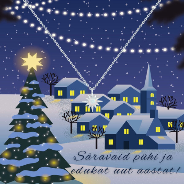 Sõnumikaart Kaelakee "Säravaid pühi ja edukat uut aastat!"