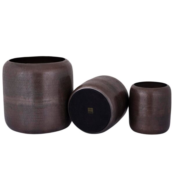 Lillepott Djace alumiinium Ø34x h33cm pruun