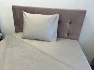 Voodilina LUX satiin Light grey 200x220cm