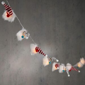 Valguskett 12 päkapikku soe valge 165cm