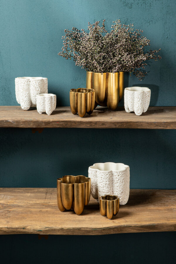 Lillepott Batika White M 13,5x13,5x h13cm