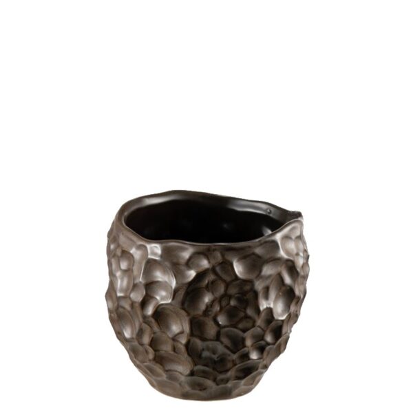 Lillepott Herman matt pruun Ø14x h13cm