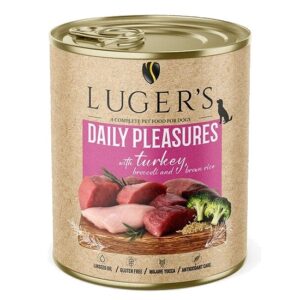 Lugers märgtoit koerale kalkun, brokoli ja pruuni riisiga 800g