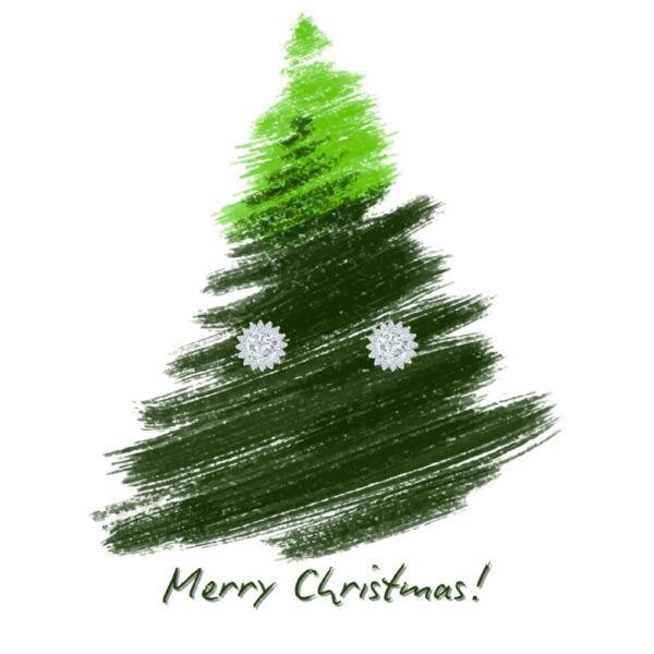 Sõnumikaart Kõrvarõngad "Merry Christmas!"