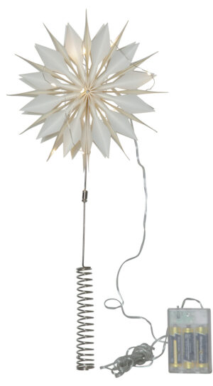 Kuusetipp täht Flinga soe valge 10LED 20x4x h43cm