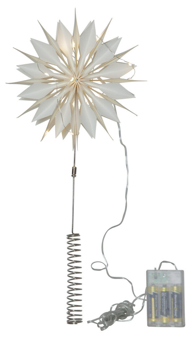 Kuusetipp täht Flinga soe valge 10LED 20x4x h43cm