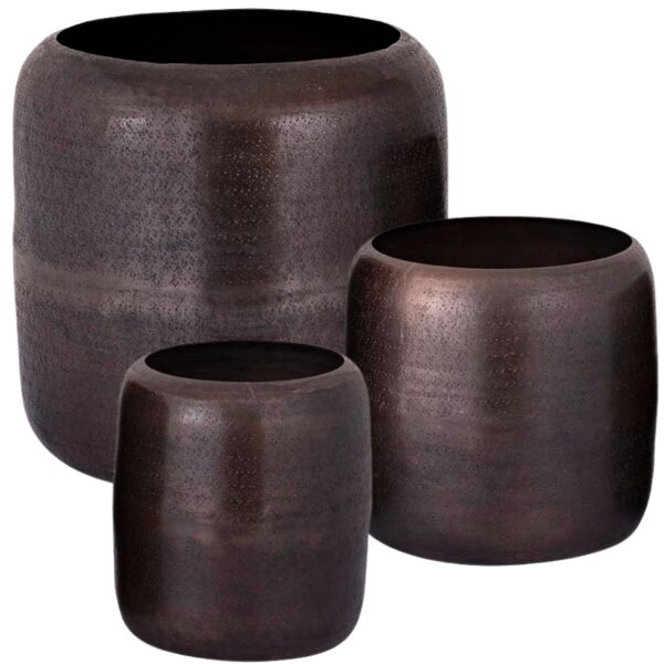 Lillepott Djace alumiinium Ø25x h24cm pruun